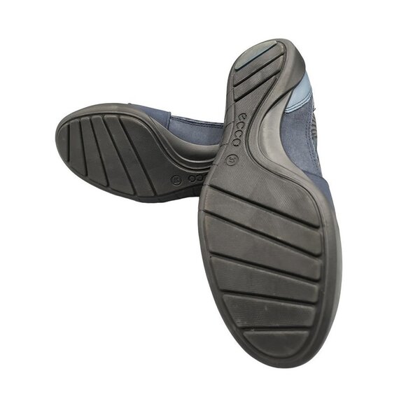 ECCO Bluma Band Womens Denim Blue/Marine Palm Print Ballet Flats Shoes‎ size 6.5 - Picture 6 of 6